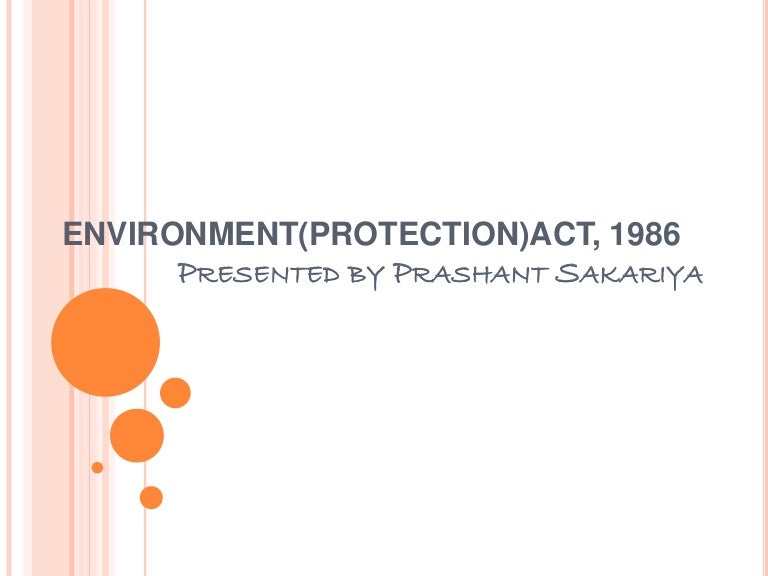 Environment Protection Act, 1986