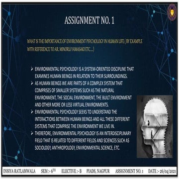 Environment psychology 6th sem