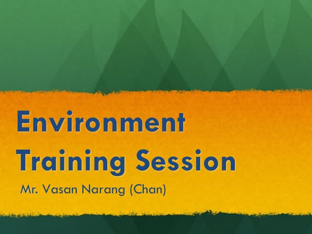 Environment Training