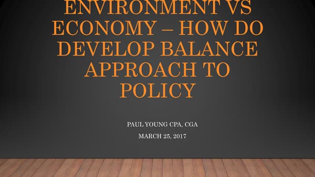 Balance policies between Environmen...