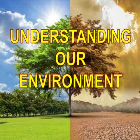 UNDERSTANDING OUR ENVIRONMENT