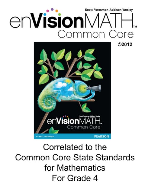 envision math common core | PDF