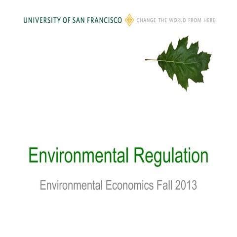 Economics of Environmental Regulation