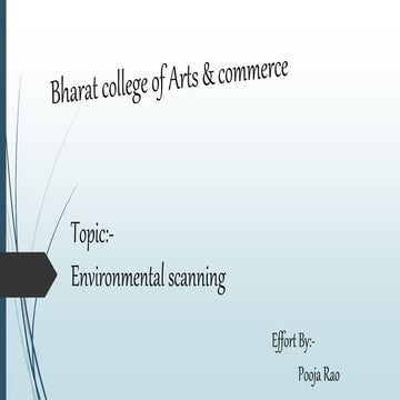 environmental scanning