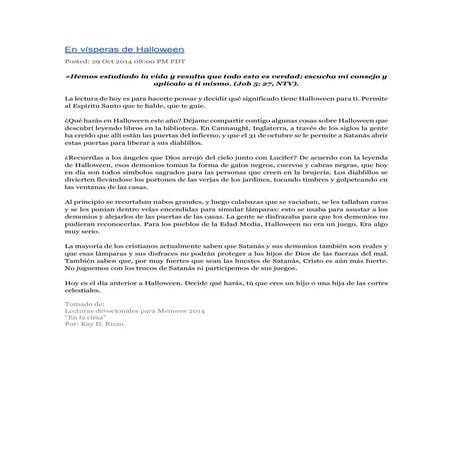 En vísperas de halloween