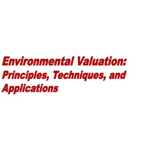 Envt valuation techniques