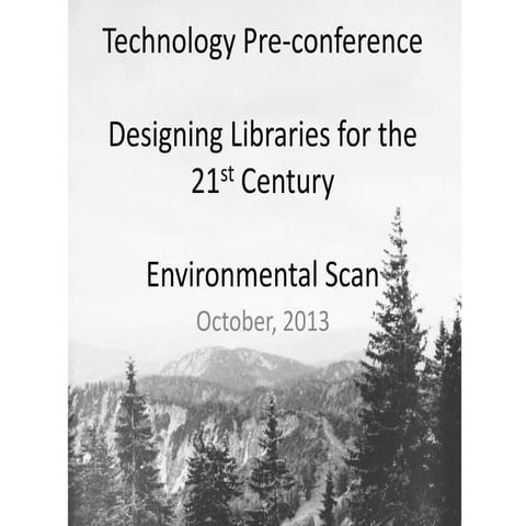LibraryTechnologyEnvironmentalScan