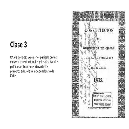 Período de organización de la República en Chile 1823-1830 | PPTX