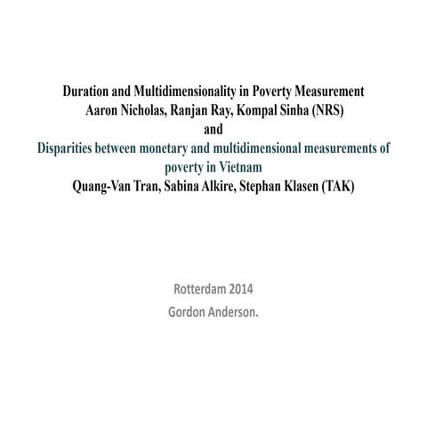 Session 6 d duration and multidimensionality