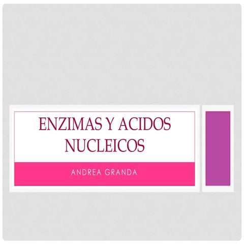 Enzimas y acidos nucleicos