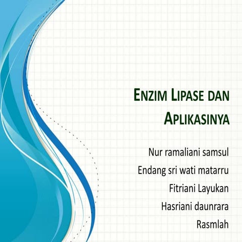 Enzim lipase dan aplikasinya