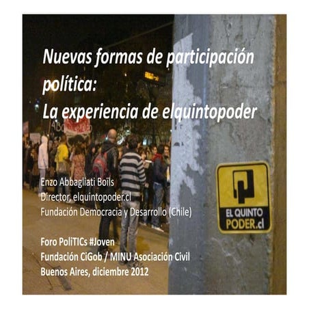 Enzo Abbagliati en el Foro PoliTICs #Joven