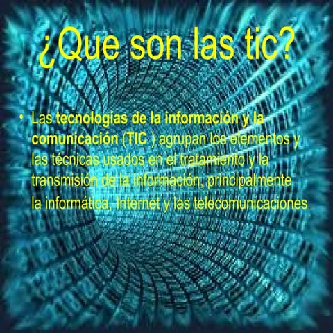 Power de las TIC (Tecnologías de la Información y la Comunicación) | PPTX