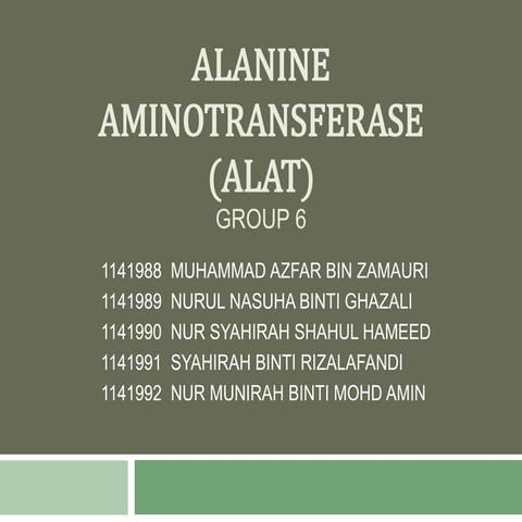 ALANINE TRANSAMINASE (ALT)