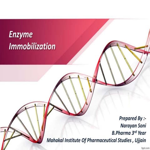 Enzyme immobilization , Advantages And Disadvantages  With Method Of Enzyme I...