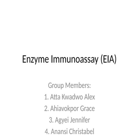 Comprehensive Overview of Enzyme Immunoassay (EIA) Techniques and ...