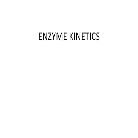 Enzyme kinetics