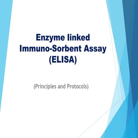 ELISA ( Enzyme linked immunosorbent assay) | PPTX