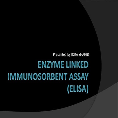 Enzyme linked immunosorbent assay