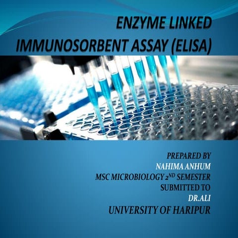 Enzyme linked immunosorbent assay (elisa)