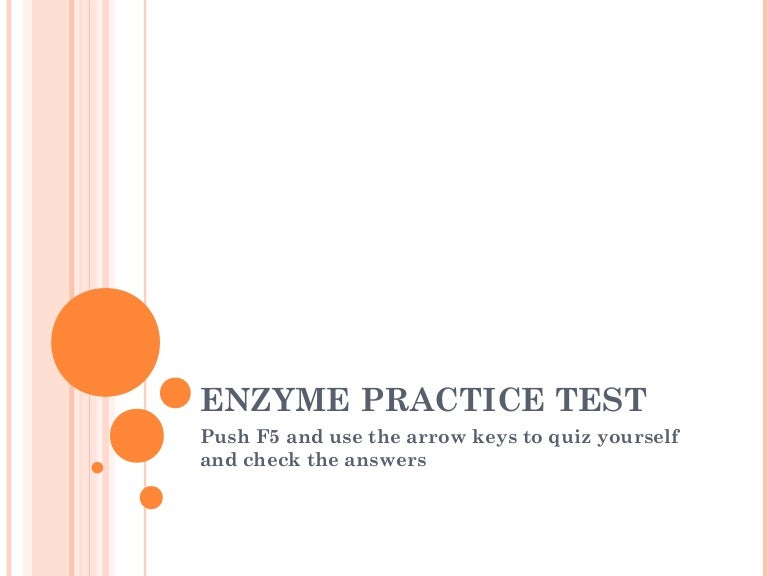 Enzyme practice test