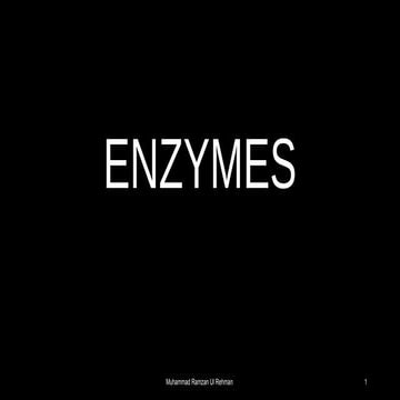 Enzymes Biochemistry