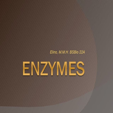 Introduction to Enzymes