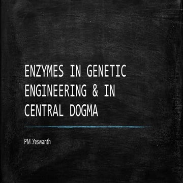 Enzymes involved in Genetic engineering and in central dogma.