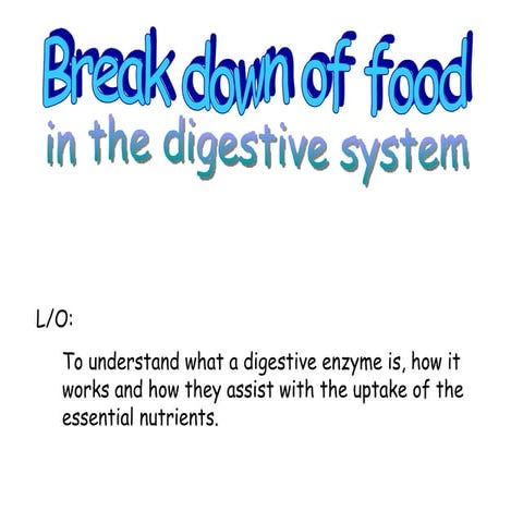 Enzymes and digestion2