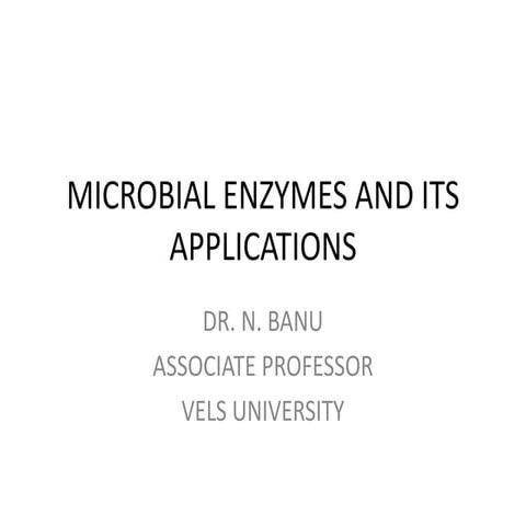 Enzymes and its applications