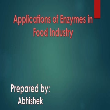 Applications of Enzymes in Food Industry