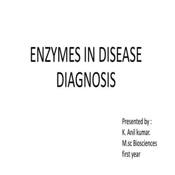Enzymes in disease diagnosis