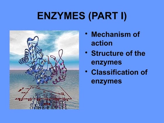Mechanism of enzyme action | PPT