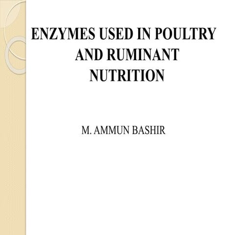 Enzymes used in poultry and ruminant nutrition