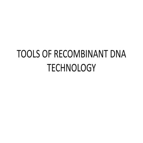 ENZYMES USED IN RDT notes for Recombinant DNA .pptx
