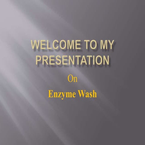 Enzyme wash