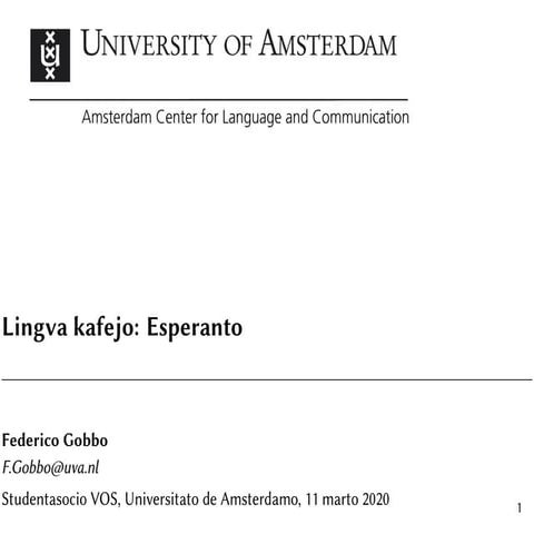 Lingva Kafejo: Esperanto