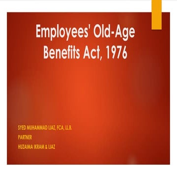 Employees' Old age Benefit Act, 1976