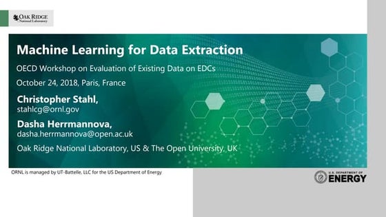 Machine Learning for Data Extraction