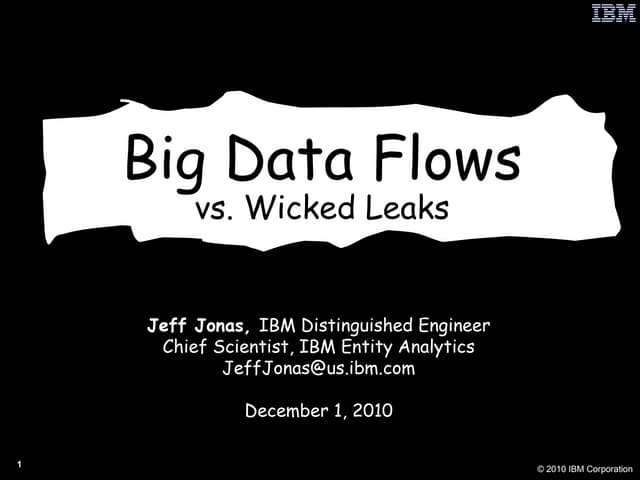 EOCD Big Data Flows vs. Wicked Leaks