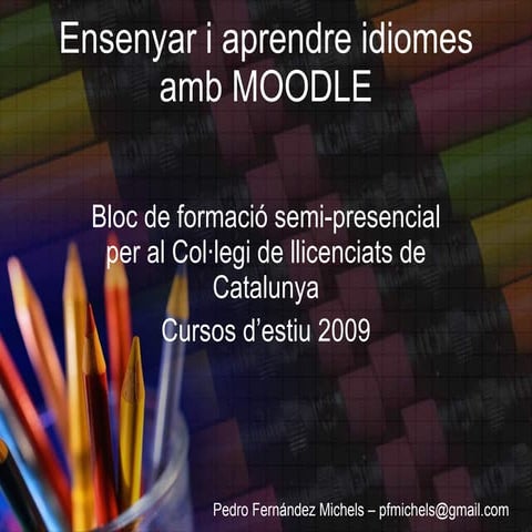 MOODLE a l'aprenentatge d'idiomes