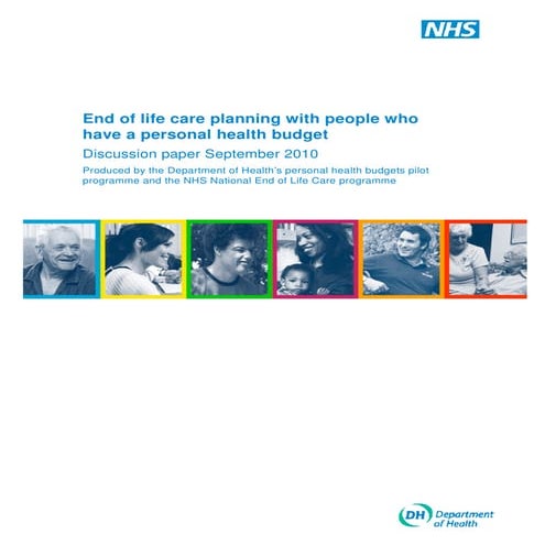 End of life care planning with people who have a personal health budget ...