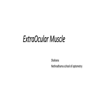 ExtraOcularMuscles