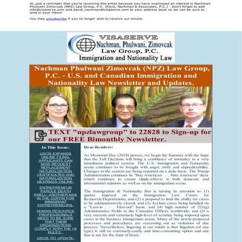 U.S. AND CANADA IMMIGRATION LAW NEWS AND UPDATES: USCIS Expands Online Filing...