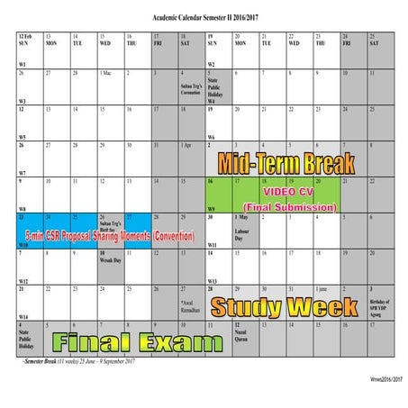 EOP Planner Semester II 2016/2017