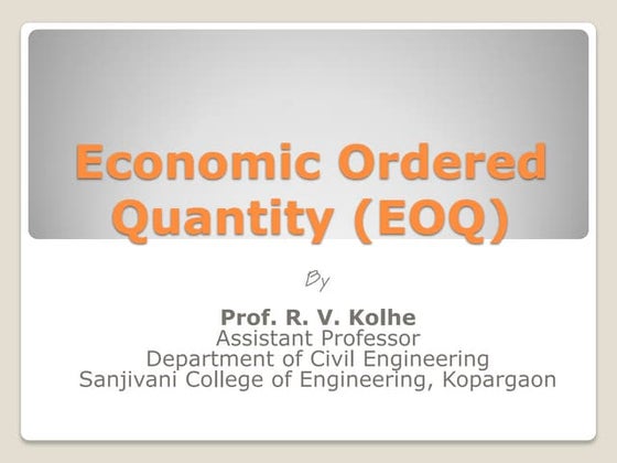 3...economic order quantity | PPT