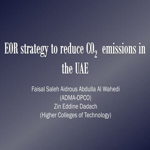EOR strategy 