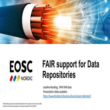 EOSC-Nordic: FAIR support for data repositories