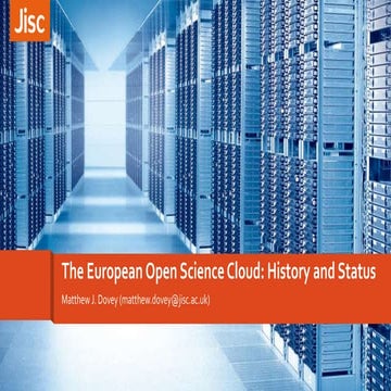 European Open Science Cloud: History and Status