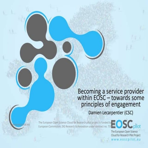 Becoming a service provider within EOSC - towards some principles of engagement